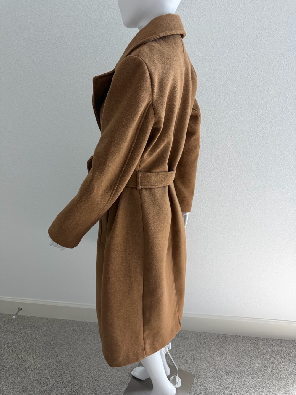 H&M Camel Trench Coat with Tie Belt - Picture 4 of 8